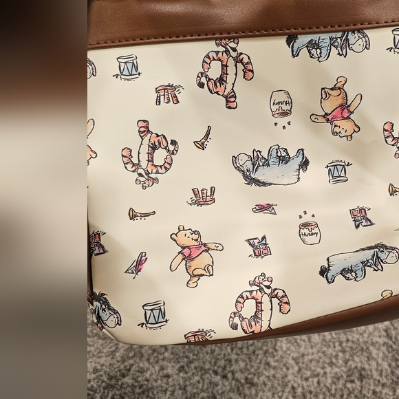 Loungefly Disney Winnie Pooh Character Cream & Brown Print Backpack - Picture 3 of 16